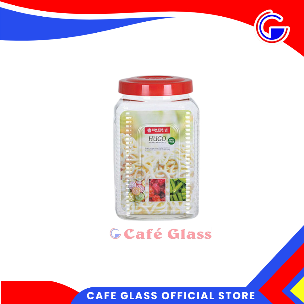 Toples Kerupuk 10 Liter Kotak / Hugo Square Jar Pp-57