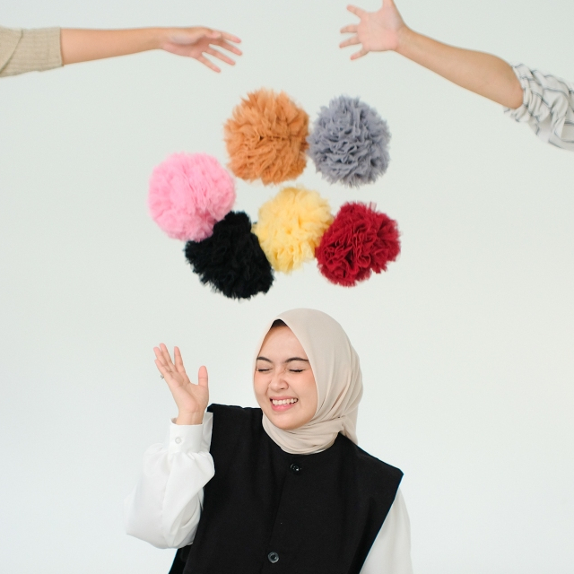 Jual Scrunchie Tille Cepolan Hijab Ikat Rambut Tull Premium Murah ...