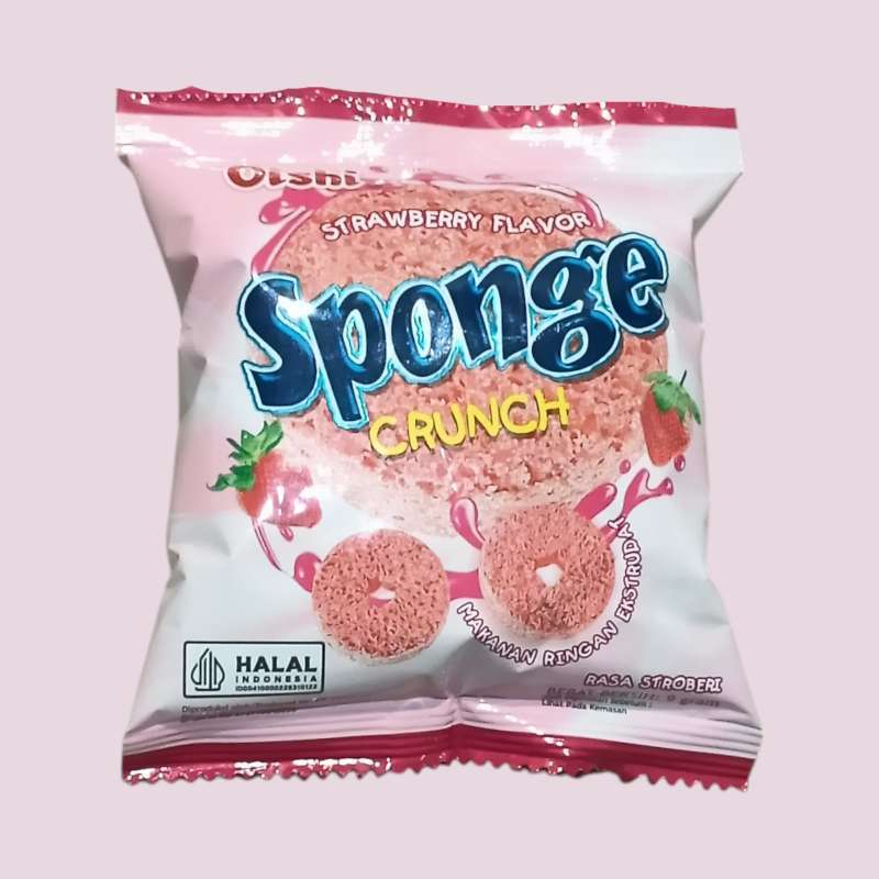 Jual OISHI SPONGE RENCENG ISI 10 x 9gr CRUNCH COKELAT STRAWBERRY ...