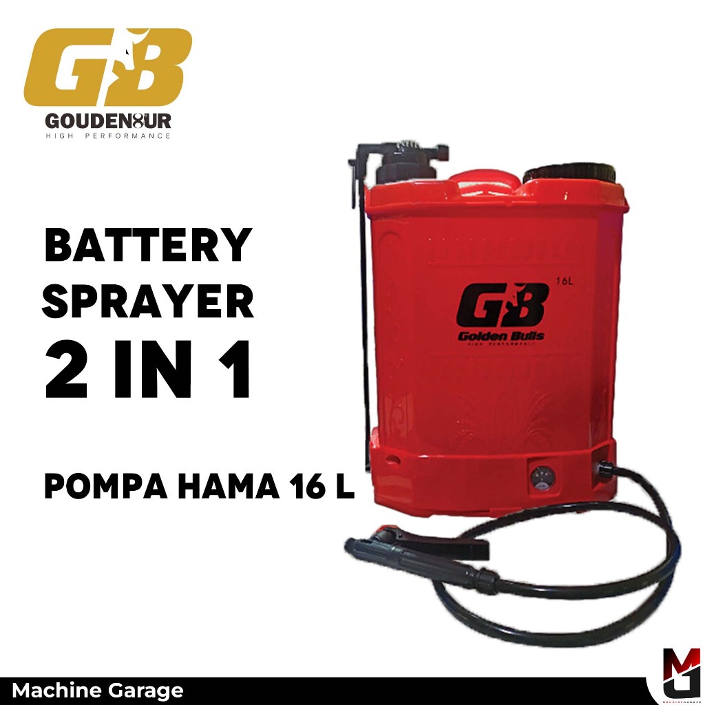 Jual pompa hama elektrik 2 in1 16L Battery Sprayer 16 Liter | Shopee ...