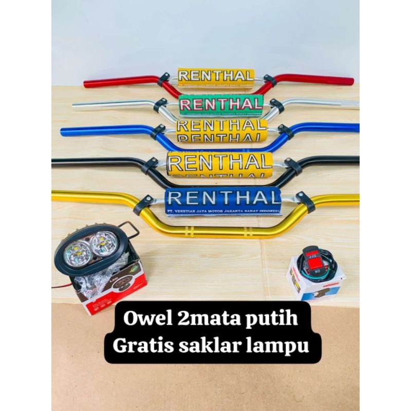 Jual paket komplit stang Rhental cnc import+lampu tembak LED= Gratis ...