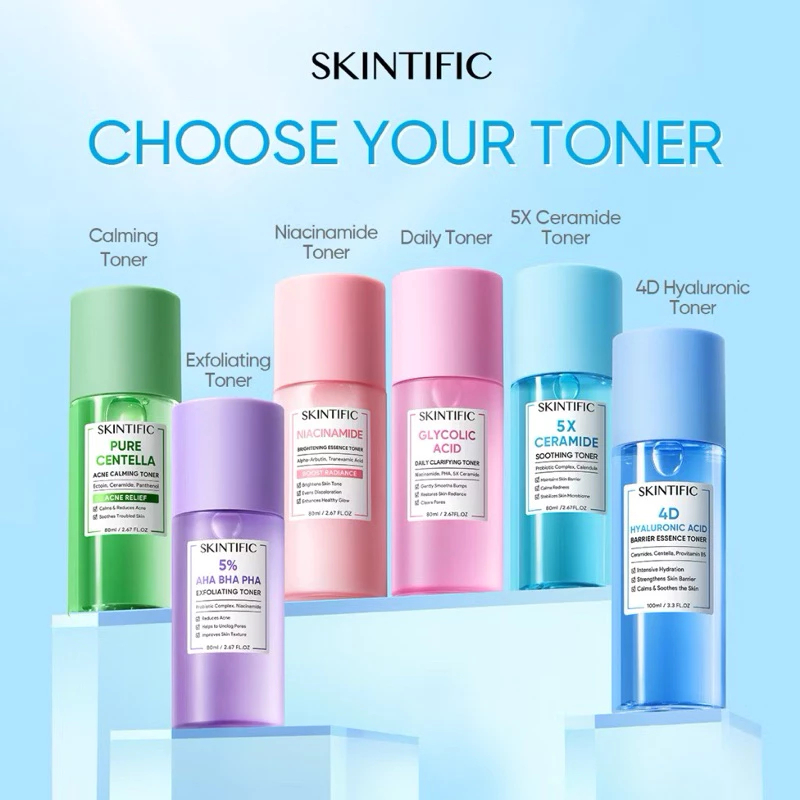 Jual SKINTIFIC Toner Series - 5X Ceramide Soothing/ 4DHyaluronic/ Aha ...
