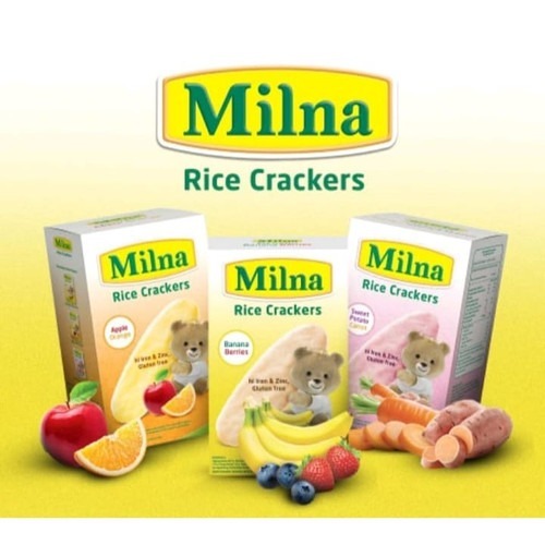 Jual MILNA RICE CRACKERS - CEMILAN BAYI ENAK DARI BERAS DAN BUAH ...