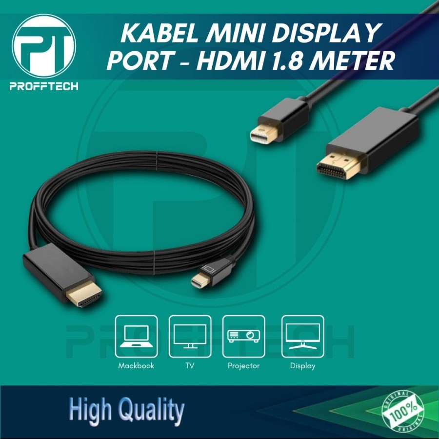 Jual Kabel Mini Displayport - Hdmi Original Profftech | Shopee Indonesia