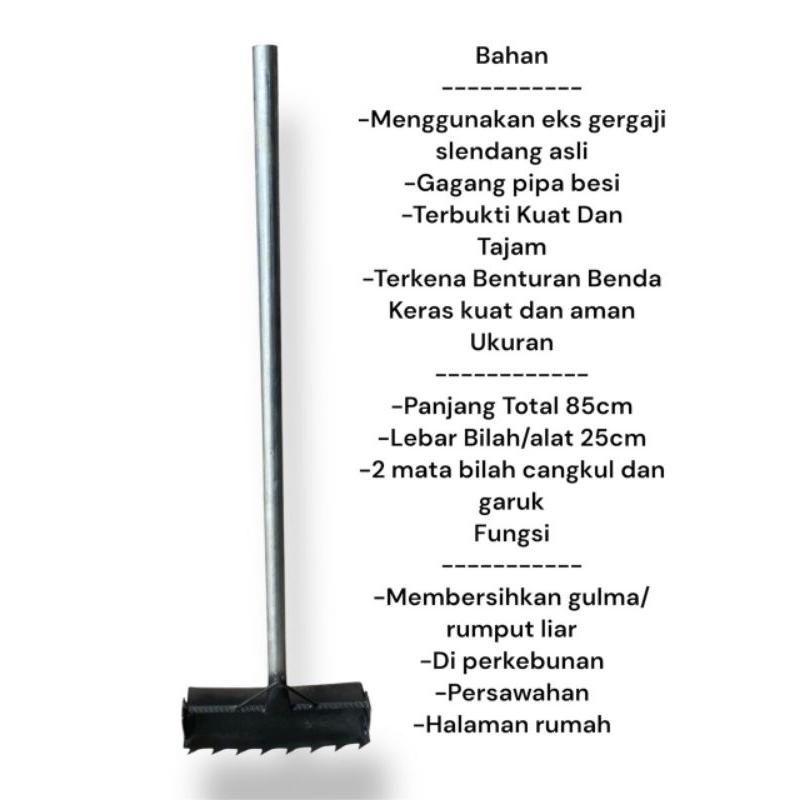 Jual Cangkul Rumput Alat Garuk Rumput liar 2 in 1 Garuk Gulma Baja ...