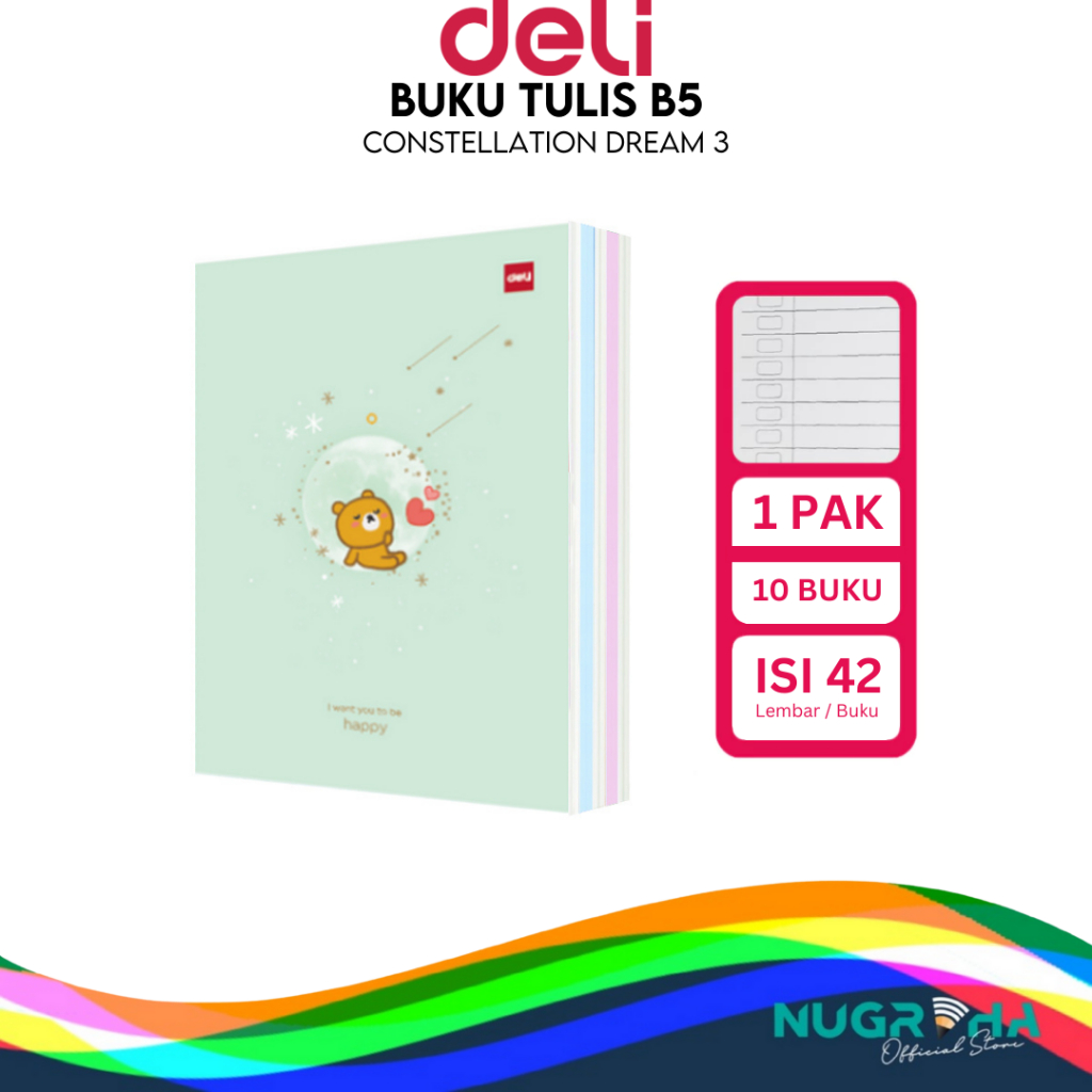 Jual 2025 Buku Tulis Sekolah DELI 42 Lembar – Conts Dream 3 | Shopee ...
