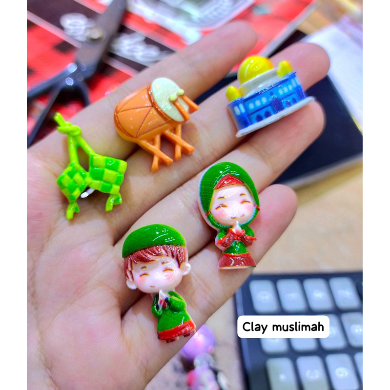 Clay Resin Idul Fitri Ramadhan (10pcs)
