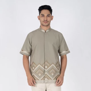 BENHILL Taqwa Koko Bordir Pria Pendek Dusty Green 2626-71-72