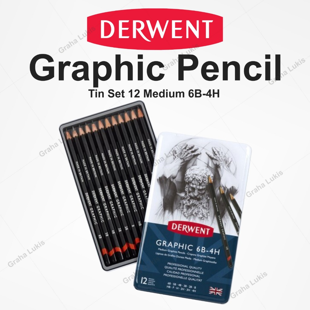 Bastone Di Graphitone Derwent 6B - Matita Di Grafite Idrosolubile Per Disegno Artistico E Schizzi - Foto 10