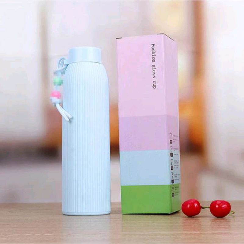 Jual B ( B106 ) BOTOL KACA MANIK BOTOL MACAROON 300ML DENGAN DUS ...