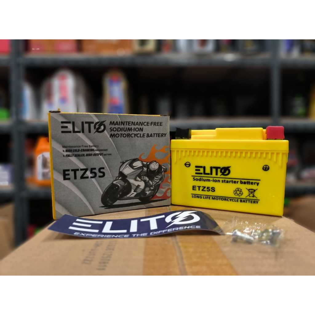 ELITO SODIUM AKI MOTOR ION ELITO ETZ5S GTZ5S MTZ5S BEAT VARIO MIO SCOOPY SUPRA X 125 GARANSI