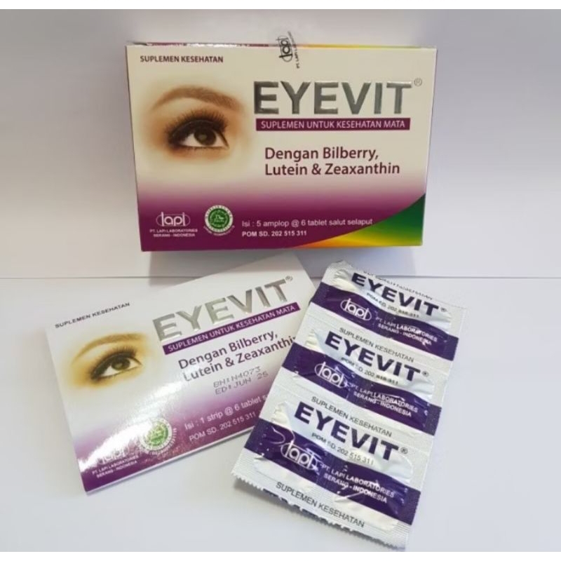 Jual eyevit multivitamin 1 amplop 6 tablet | Shopee Indonesia
