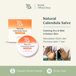 Biotalk Natural Calendula Salve | No Steroid | Meredakan Kulit Eksim Psoriasis Sensitif Gatal-Gatal