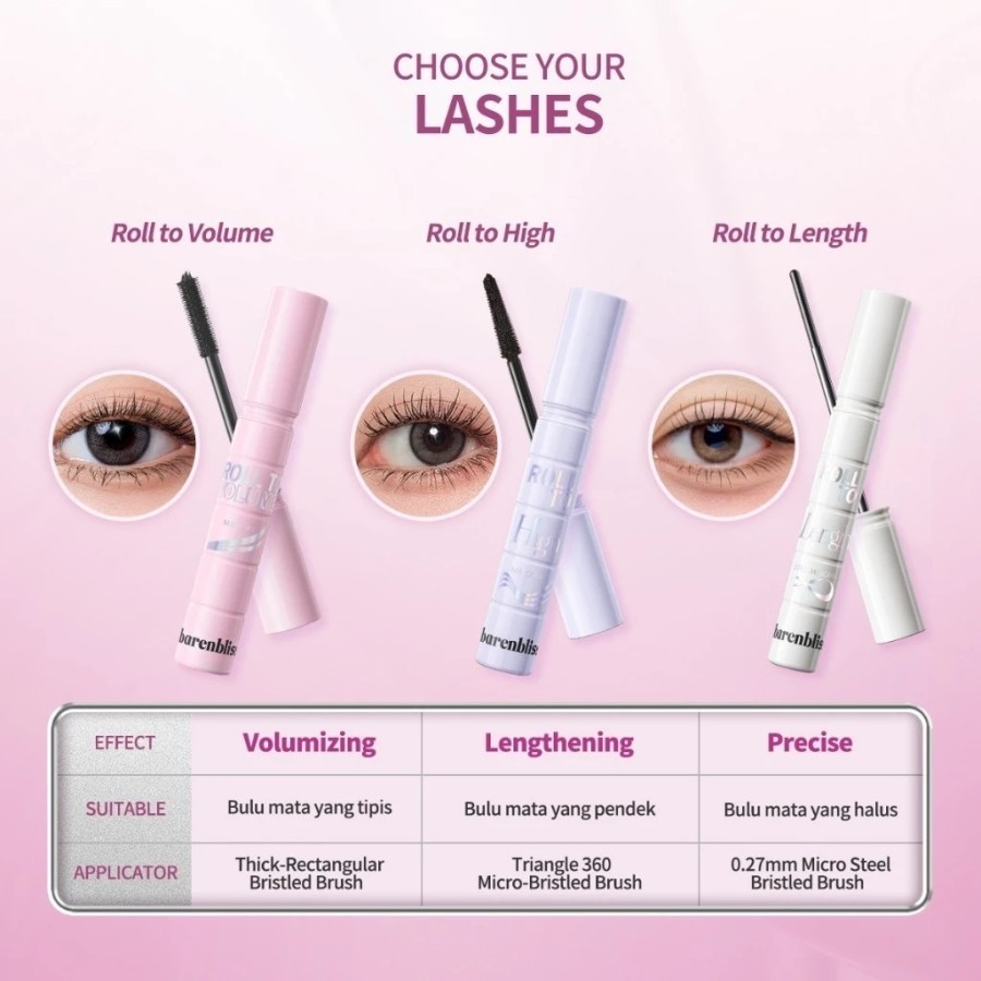 Jual BNB barenbliss Roll High To Volume Mascara 「Long Lasting ...