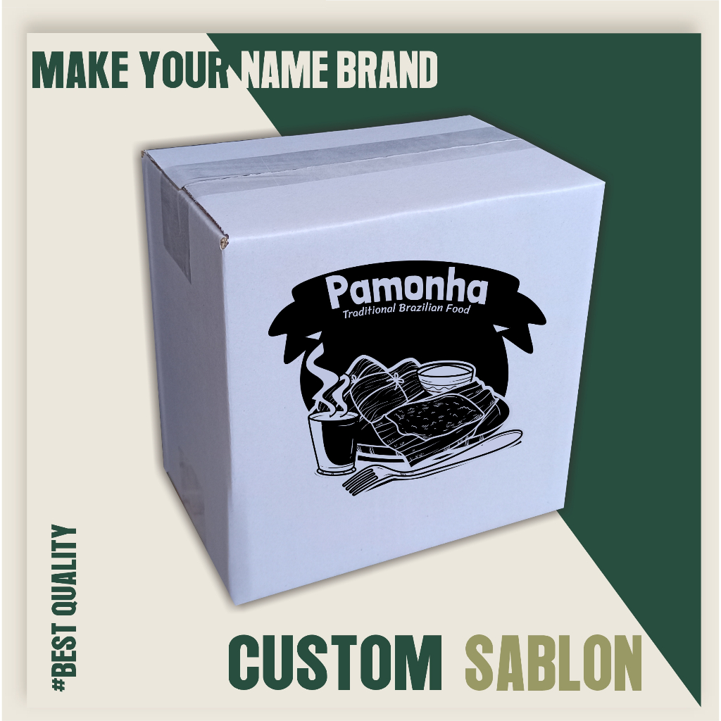 Jual Custom Sablon Box Oleh Oleh + Sablon 1 Warna B-Flute | Shopee ...