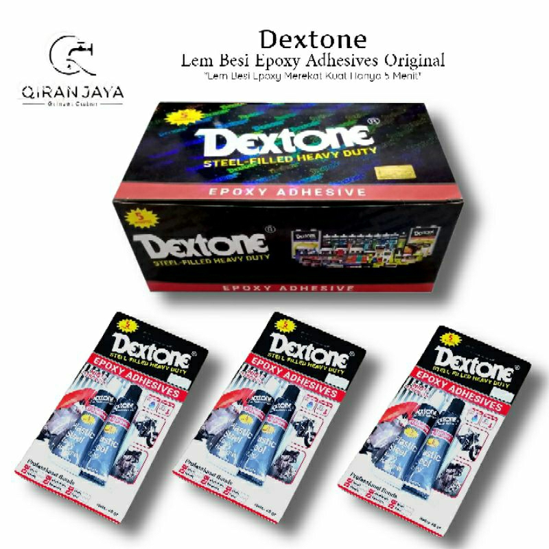 Jual Lem Besi DEXTONE 5 Menit Lem Epoxy Perekat Kuat 48 Gram | Shopee ...