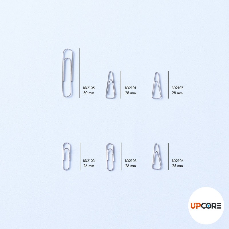 Bantex Klip Kertas / Paper Clip Warna Silver Berbagai Ukuran BD210X (2)