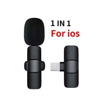 Mikrofon Wireless 2 Mic Clip On Microphone Noise Reduction Short Video Youtuber Liver Streamer