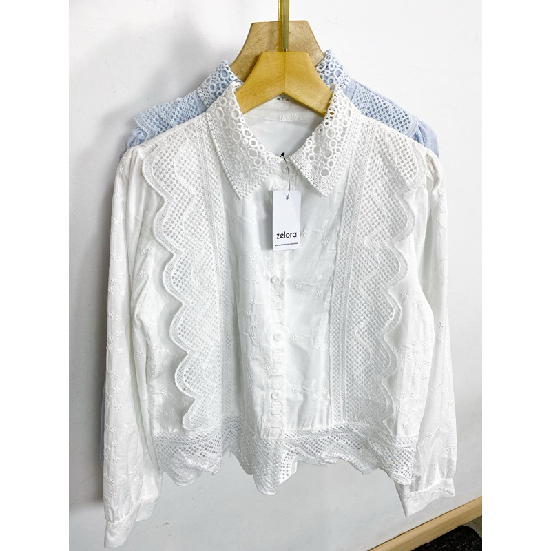 Sophia Lee Lucy Blouse / Nude & black dots