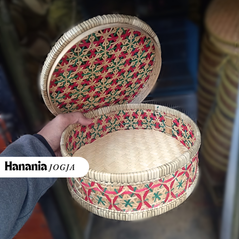 Jual Hampers Keranjang Bambu Rantang Bulat d 25 cm | Shopee Indonesia