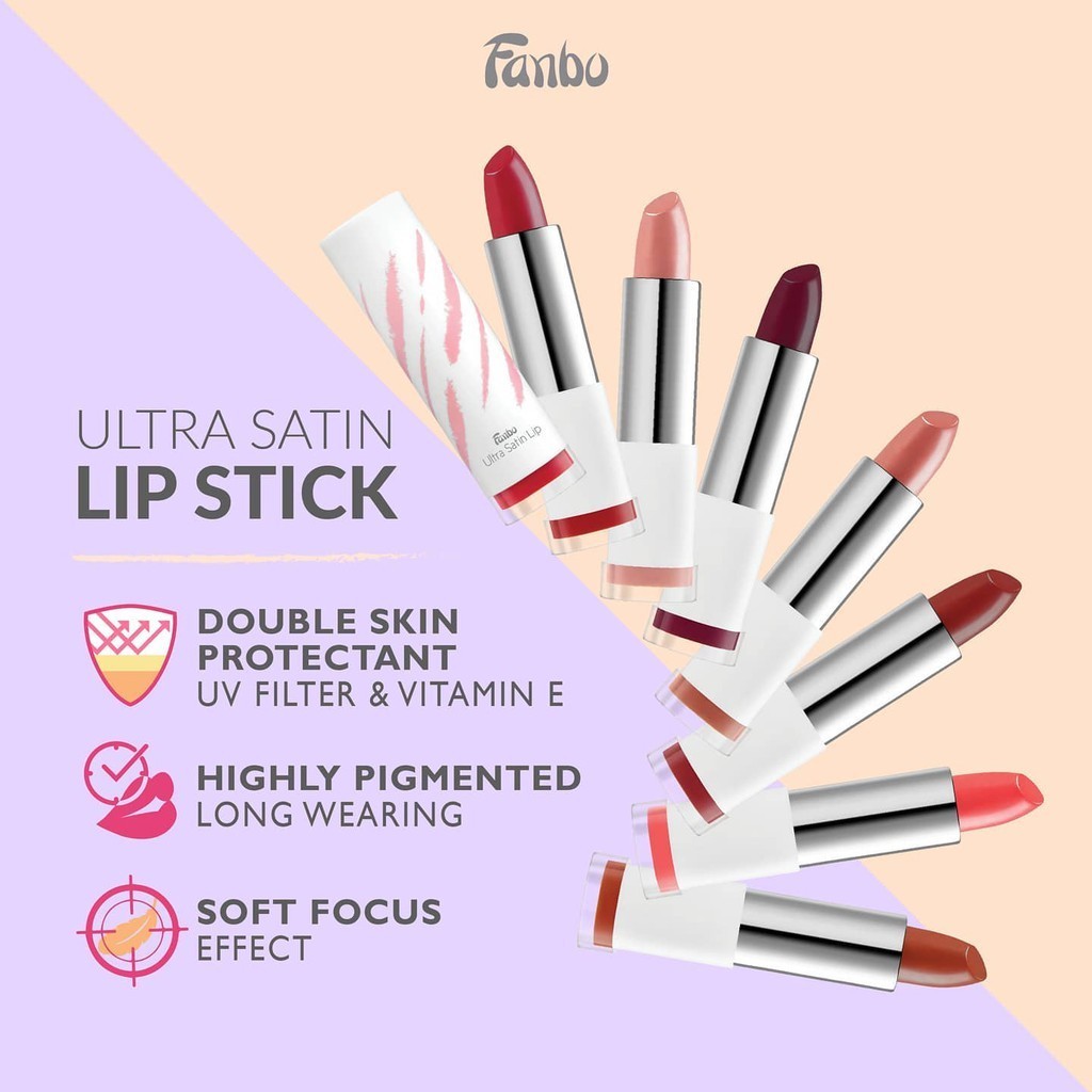 Jual Fanbo Precious White Ultra Satin Lipstick | Highly Pigmented - UV ...