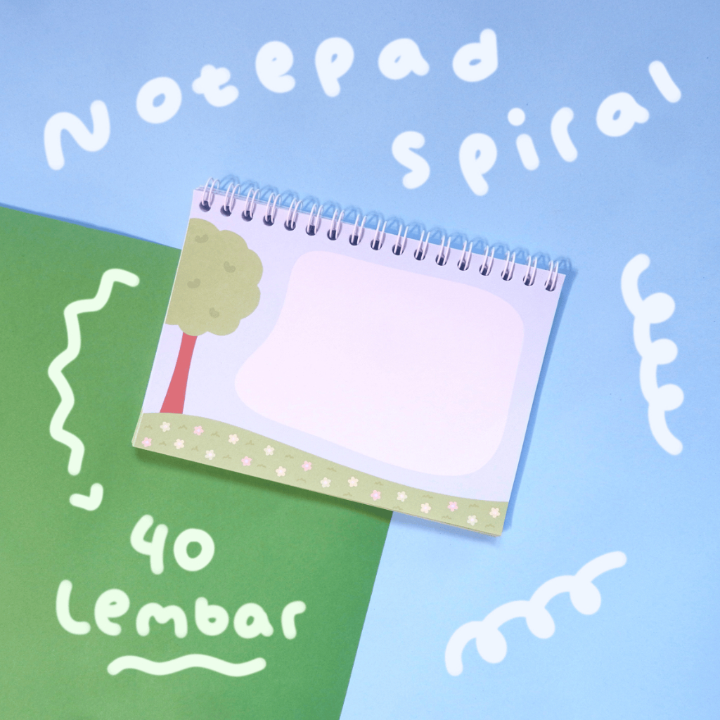 Jual (40 Lembar) Notepad/Memopad/Memo Paper Spiral Landscape Estetik ...