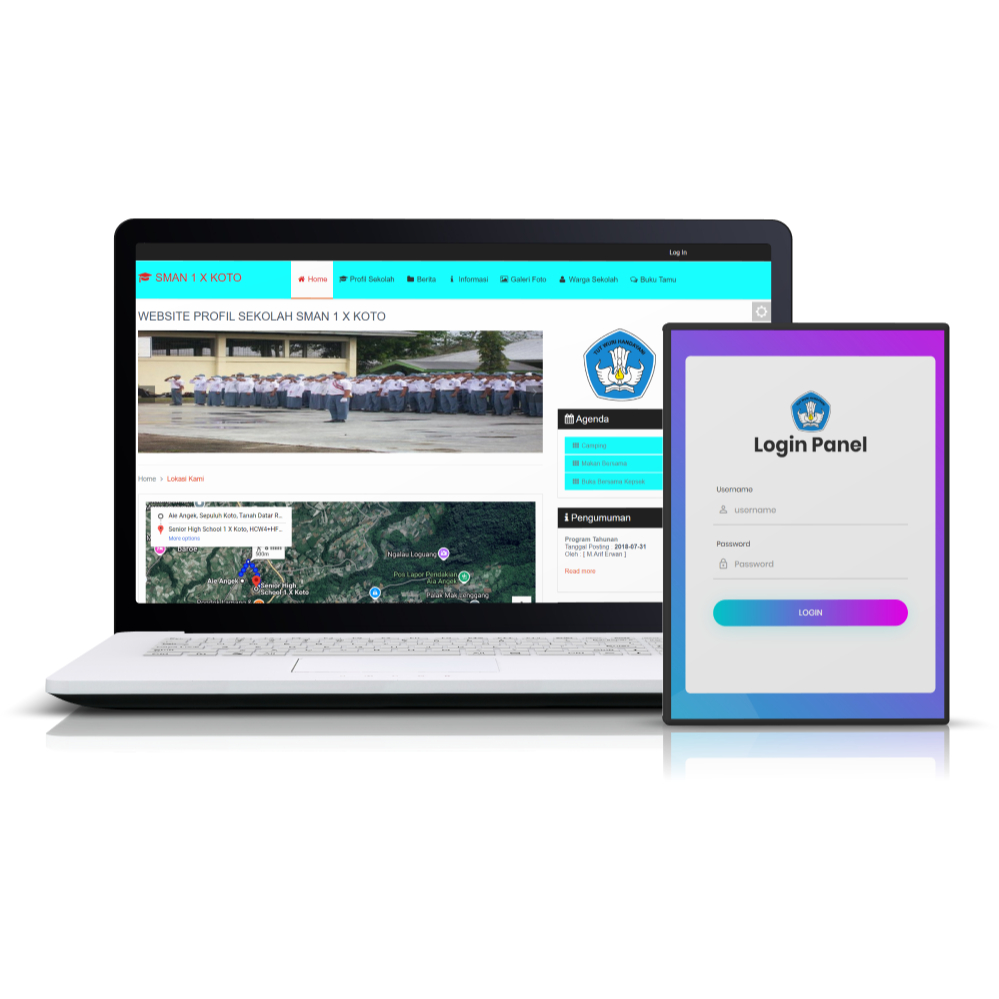 cms website sekolah berbasis web php mysql php 5