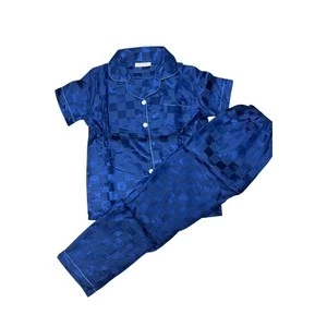 MyReseller Stelan Baju Tidur Import Ice Silk Wanita Dewasa Musim Dingin Short Sleeve Kancing
