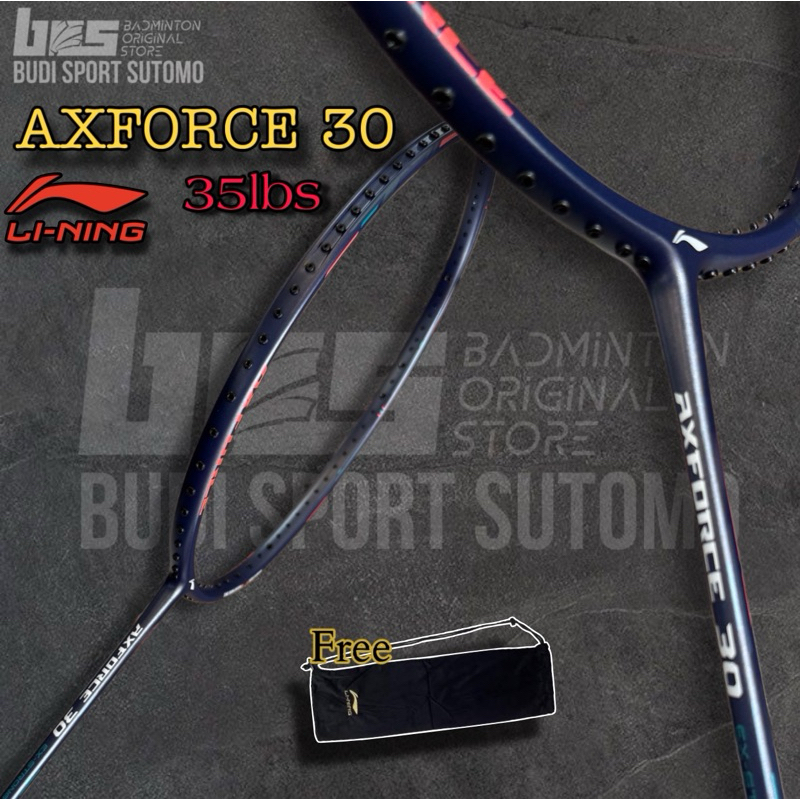 Jual RAKET BADMINTON LINING AXFORCE 30 ORIGINAL 35 Lbs FREE PASANG ...