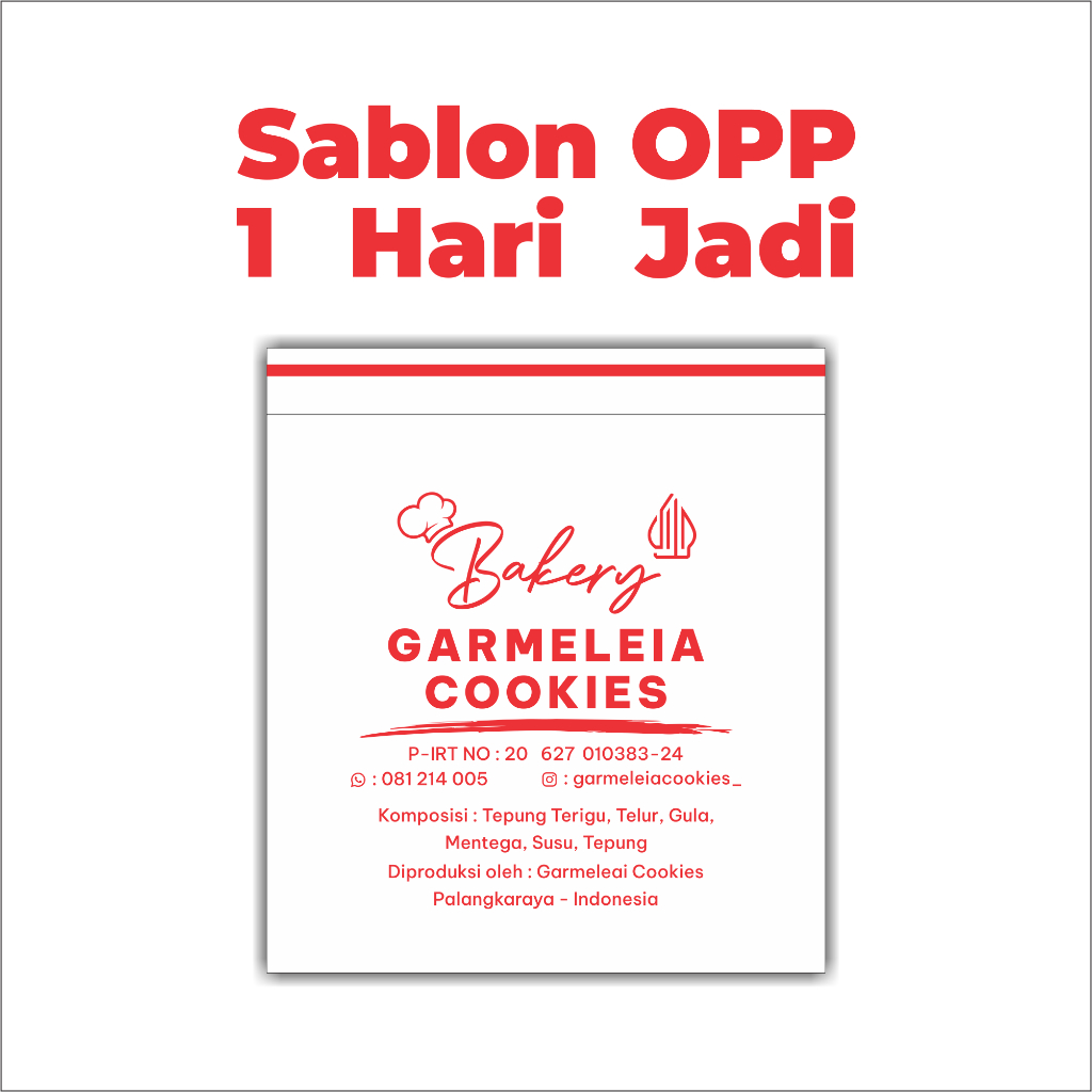 Jual Sablon Plastik OPP Roti 1 Hari Jadi 30 Micron Free Desain | Shopee ...