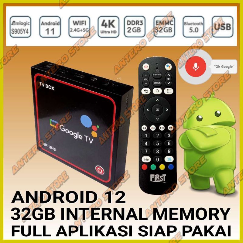 Jual PREMIUM STB ANDROID TVBOX AMLOGIC RAM 4GB INTERNAL 32GB ANDROID 14 ...