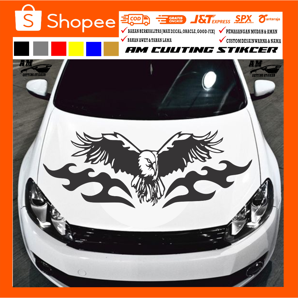 Jual STIKER KAP MOBIL ELANG STIKER MOTIF ELANG STICKER CAP MOBIL MOTIF ...
