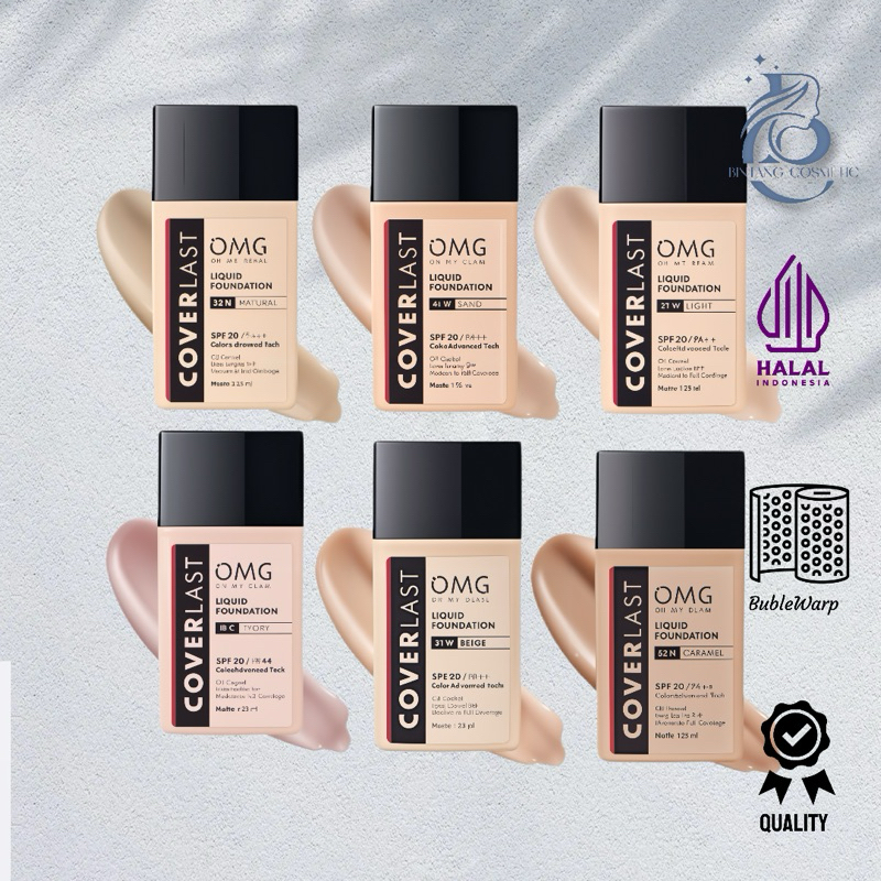 Jual OMG [ Oh My Glam ] Coverlast Liquid Foundation Make up Base SPF 20 ...