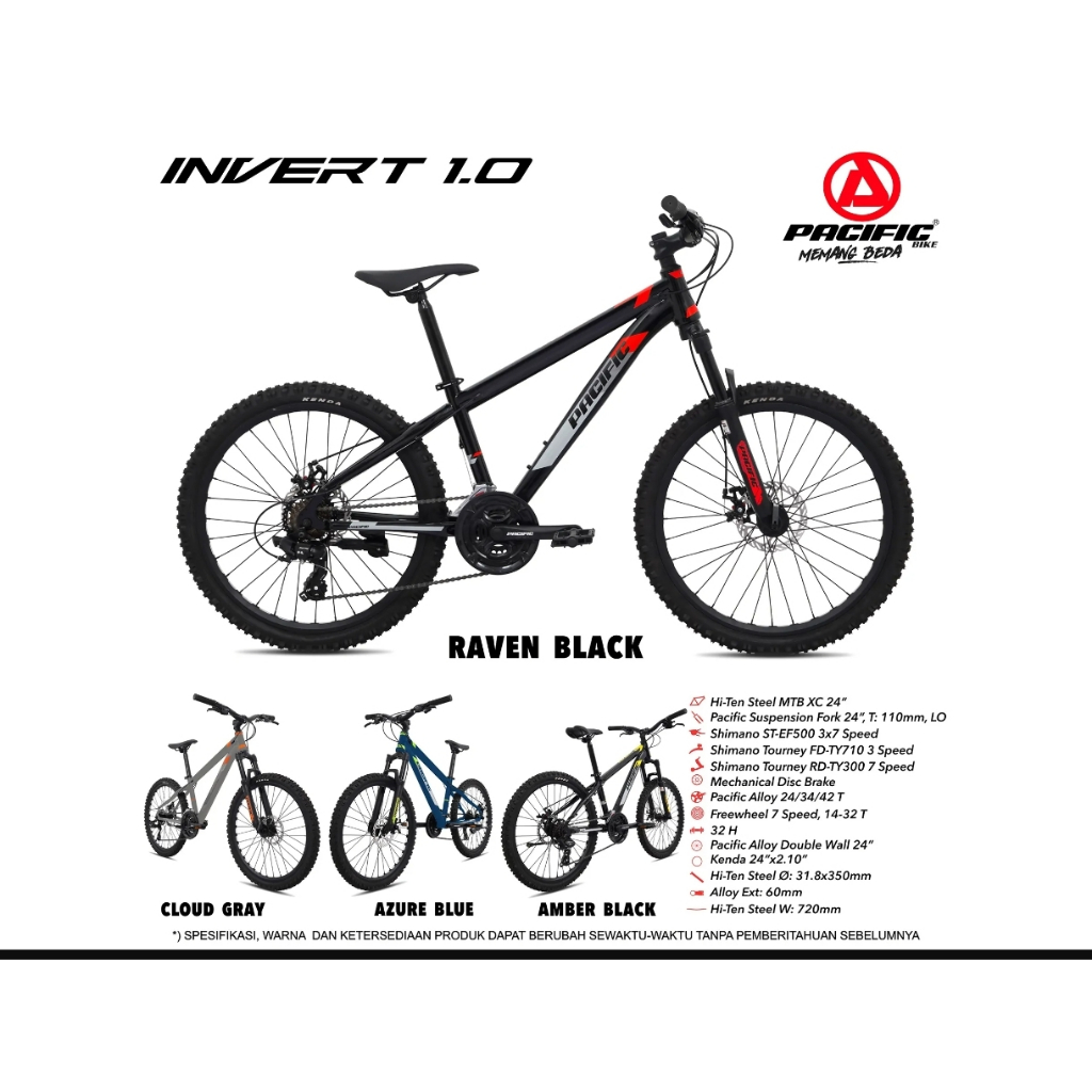 Jual SEPEDA MTB 24 & 26 INCH PACIFIC INVERT 1.0 ORIGINAL NEW COLOUR ...