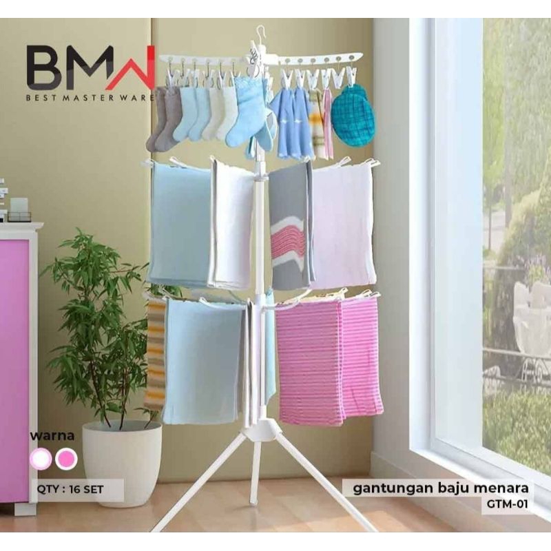 Jual JEMURAN MENARA RAK JEMURAN BAJU BAYI LIPAT / RAK SUSUN HANDUK ...