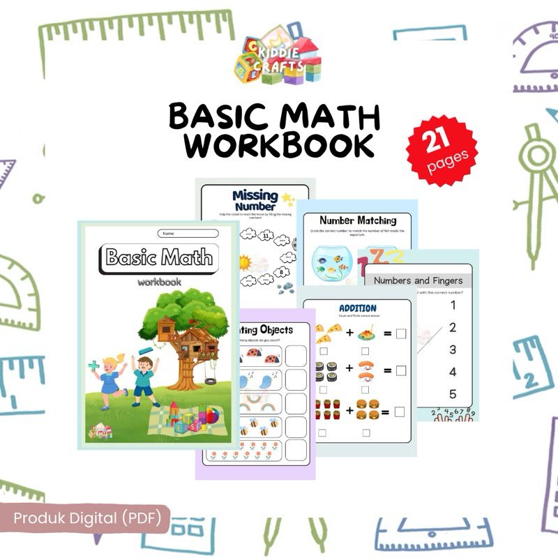 Jual Math Worksheet PDF/Printable - Belajar Berhitung Matematika Dasar ...