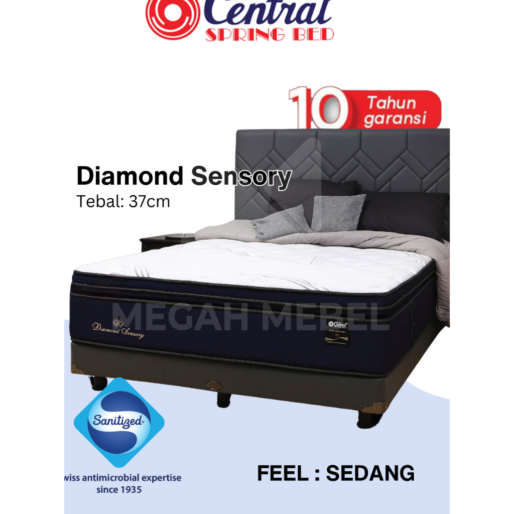 Jual MEGAH MEBEL Central Spring Bed Tipe Diamond Sensory T37cm | Shopee ...