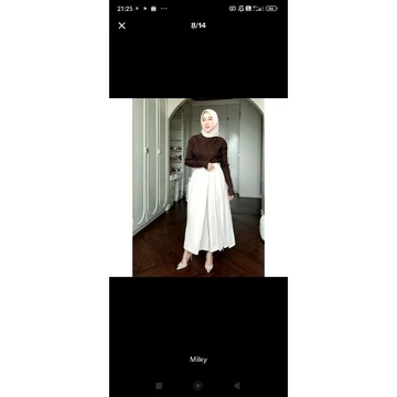 Cellie Kulot Pleats Celana Kulot Rok Wanita Celana Bawahan Casual Formal Daily Furano Premium