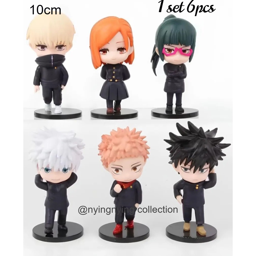 Jual Figure Jujutsu Kaisen Gojo Nobara Itadori Set 6pcs Pajangan Topper ...