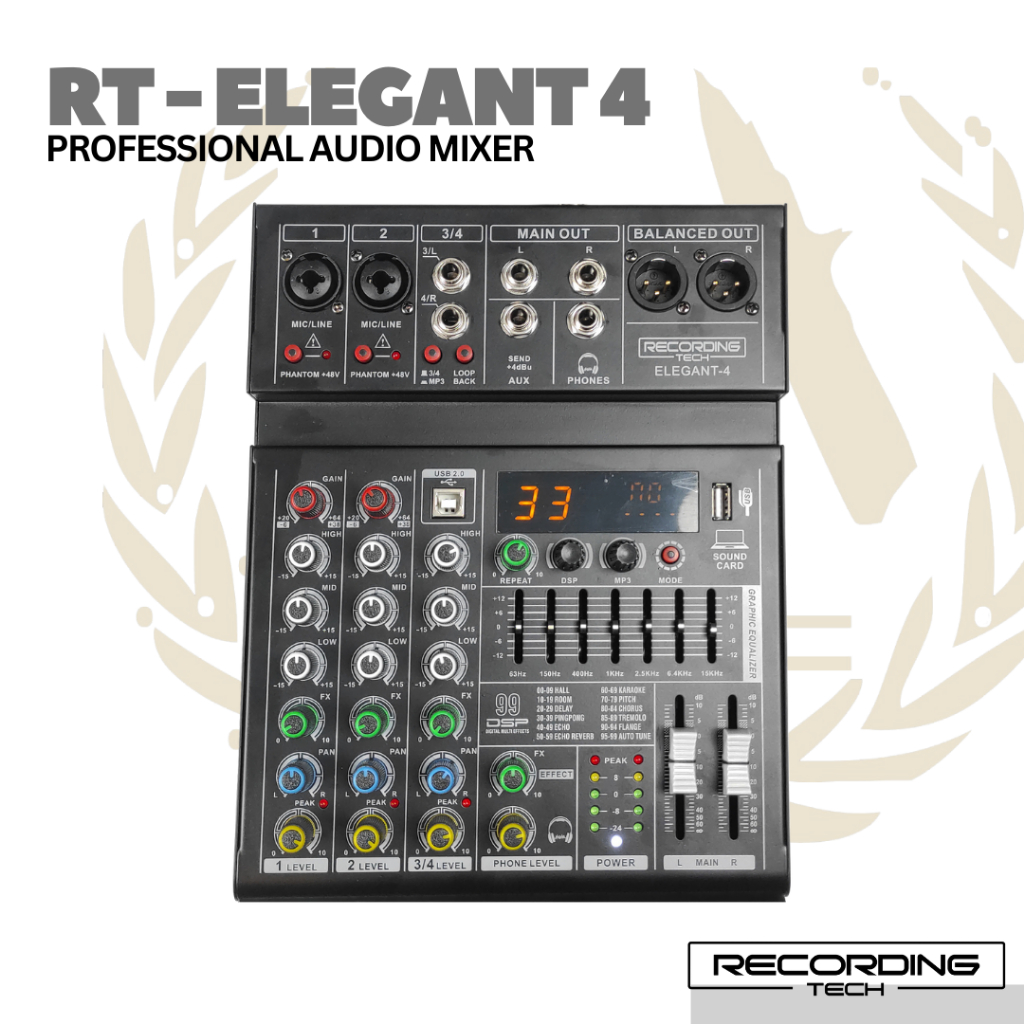 Jual Recording Tech Elegant-4 Professional Audio Mixer | RT-Elegant4 4 ...