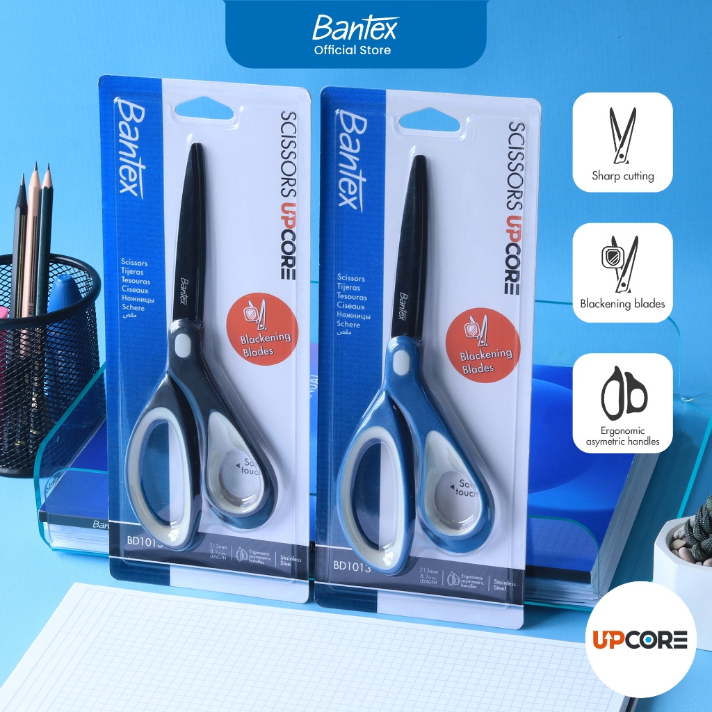 Jual Bantex Gunting / Office Scissor Pegangan Lembut Ergonomis Pisau ...