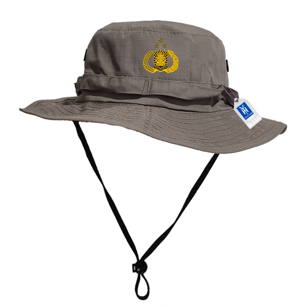 Jual Topi Hiking Logo Polri, Topi Rimba Gunung Gambar Logo Polisi ...