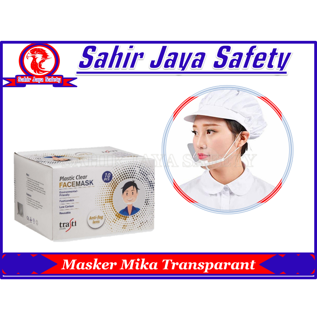 Jual Masker Mika Transparan MASKER Mulut Mika Plastik Koki Restoran ...