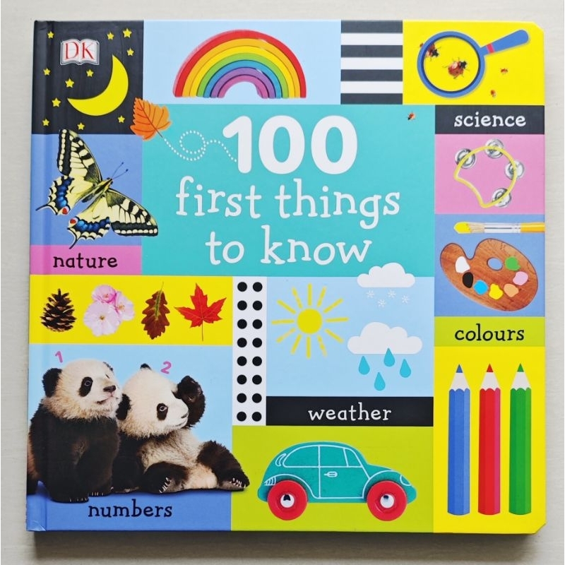 Jual DK 100 First Things to Know (Board Book) Words Colours Shapes ...
