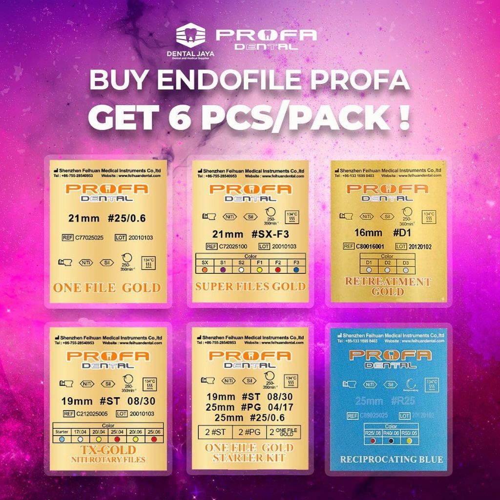 Jual Profa Dental Endofile Starter Kit | Endodontics File Rotary ...