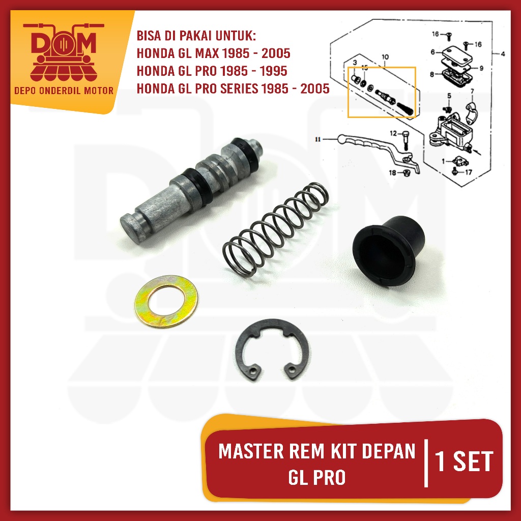 Jual Master Rem Kit Depan GL Pro (KAWA) Repairkit Sil Seal Master Rem ...