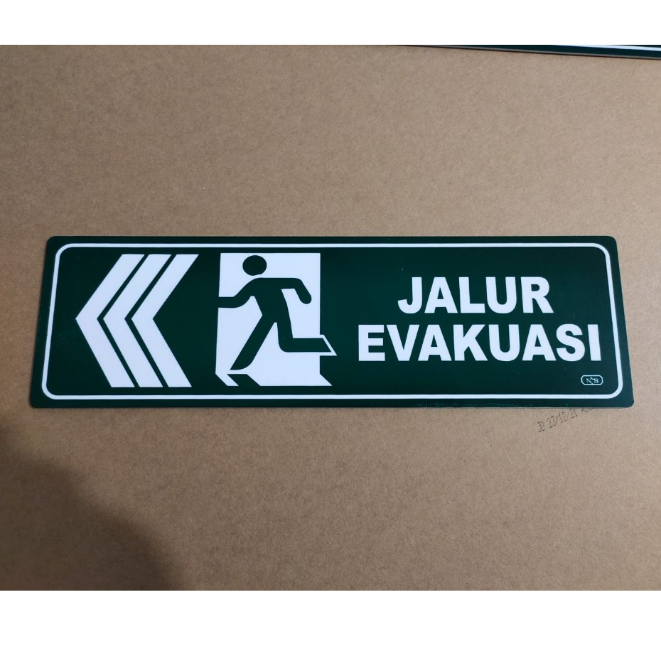Jual Label Acrylic Besar / Label Akrilik Besar 9x30cm - Jalur Evakuasi ...