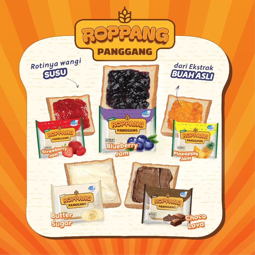 Jual Roppang Rasa Choco Lava [1 Pack Isi 5 Pcs] - Roti Panggang Coklat ...