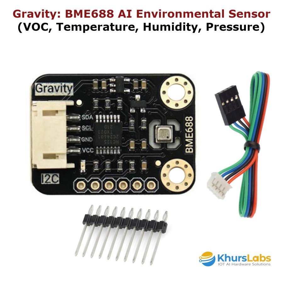 Jual DFrobot Gravity BME688 AI Environmental Sensor AI gas analysis For ...