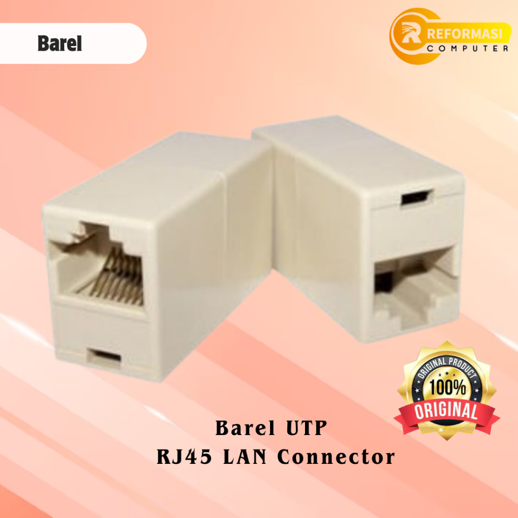 Jual M-TECH Barel RJ45 Coupler Female to Female UTP LAN Ethernet ...